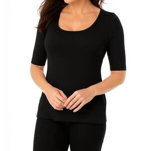 NEW ANGEL APPAREL short sleeve scoop neck tee in black